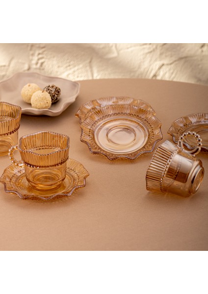 Hatrı Var Amber 80 ml 6'lı Kahve Fincanı Takımı