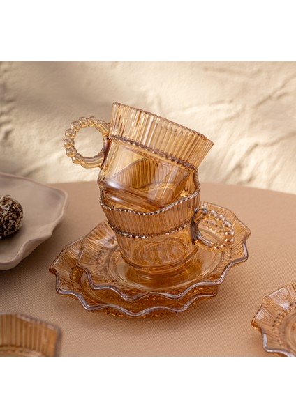 Hatrı Var Amber 80 ml 6'lı Kahve Fincanı Takımı