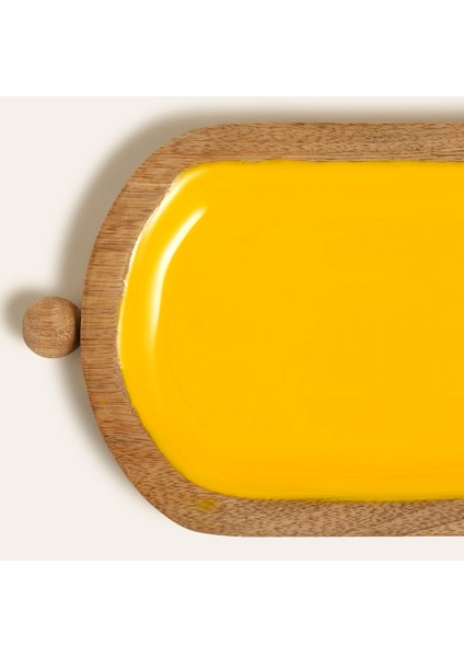 Lakrı Mango Ağacı Tepsi 31X14X2 cm Sarı fırsatları