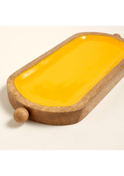 Lakrı Mango Ağacı Tepsi 31X14X2 cm Sarı indirimleri