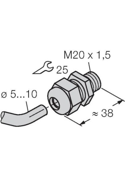 6965902 Strm M20X1,5 Schwarz