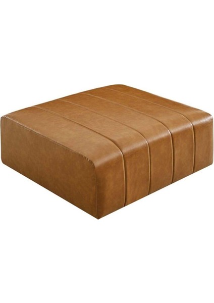 Lüx Suni Deri Kare Puf Taba 80*80CM
