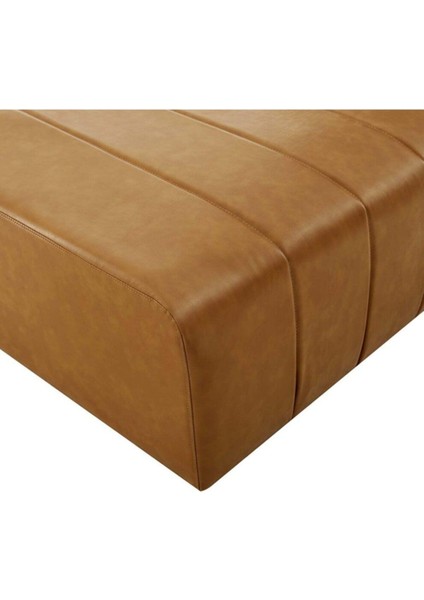 Lüx Suni Deri Kare Puf Taba 80*80CM