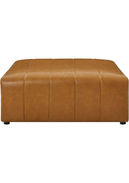 Lüx Suni Deri Kare Puf Taba 80*80CM