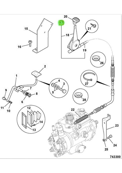 910/60236/O - Jcb Motor Gaz Halatı Oem (Mekanizmalı) - 334/E6422 fiyatları