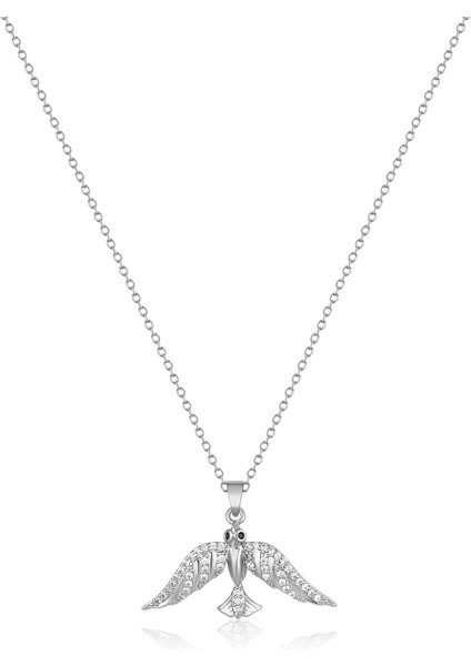 Beyaz Altın Kaplama Çelik Kolye