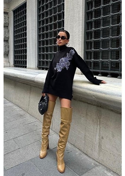 Nakış Detaylı Triko Kazak 1340 fırsatları