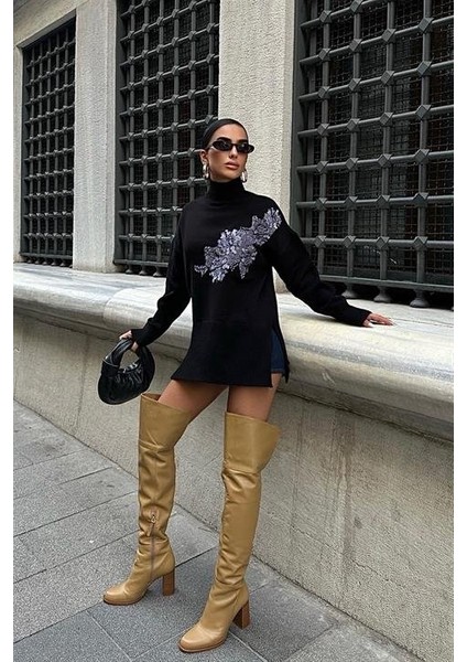 Nakış Detaylı Triko Kazak 1340 indirimleri