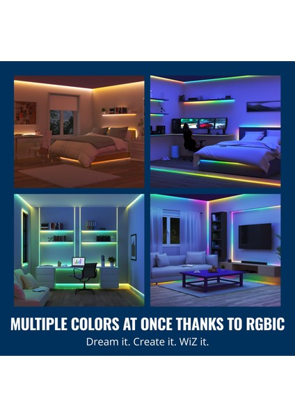 Rgbıc 10 Metre Akıllı LED Şerit (16 Milyon Renk, Wi-Fi Kontrollü) - Google Home, Alexa And Homekit