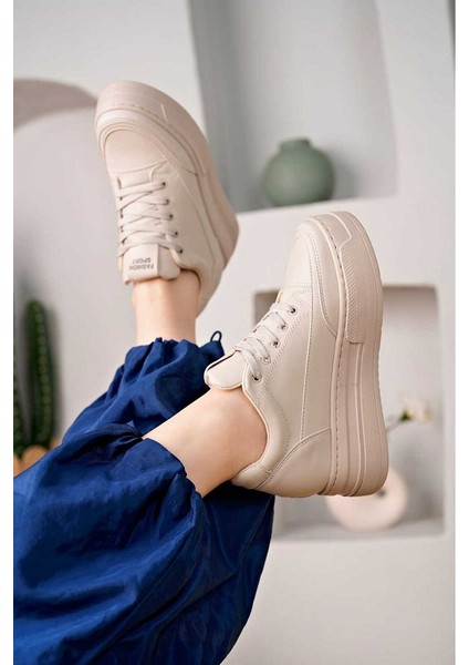 BAHRİNA K-72 Kadın Yüksek Taban Gizli Topuk Spor Ayakkabı (8 CM TOPUK) fiyatları