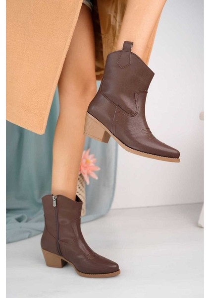 BAHRİNA Western Acı Kahve Kısa Kovboy Çizme K-151 modelleri