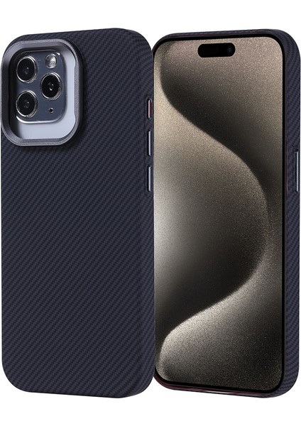 iPhone Uyumlu 15 Pro Kılıf M-Safe Şarj Özellikli Karbon Fiber Görünümlü Zore Nekst Kapak