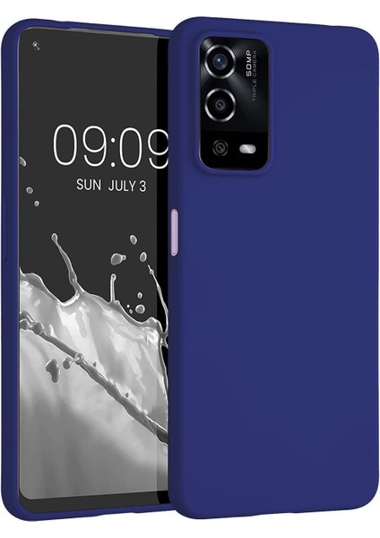 Oppo A55 4g Kılıf Zore Premier Silikon Kapak-Lacivert
