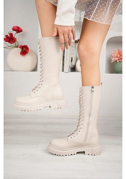 Bej Cilt Orta Boy Postal Çizme