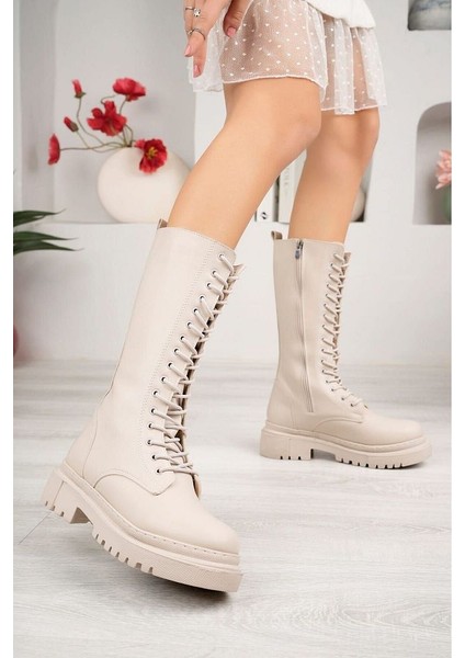 Bej Cilt Orta Boy Postal Çizme modelleri