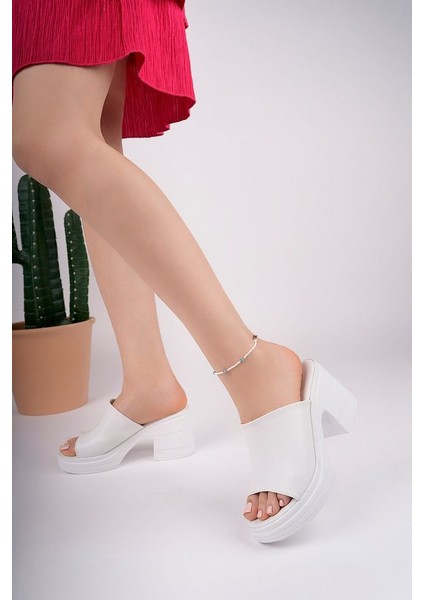 K-500 Trend Topuklu Şık Platform Terlik
