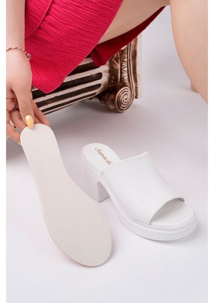 K-500 Trend Topuklu Şık Platform Terlik