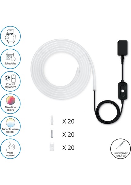 5 Metre Akıllı Outdoor LED Şerit 240 Lumen IP65 24 Watt