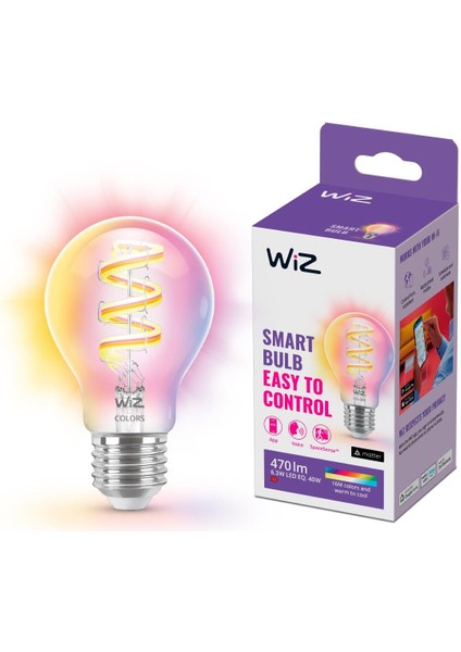 Rgb Filament Şeffaf 40W A60 E27 Akıllı Ampul
