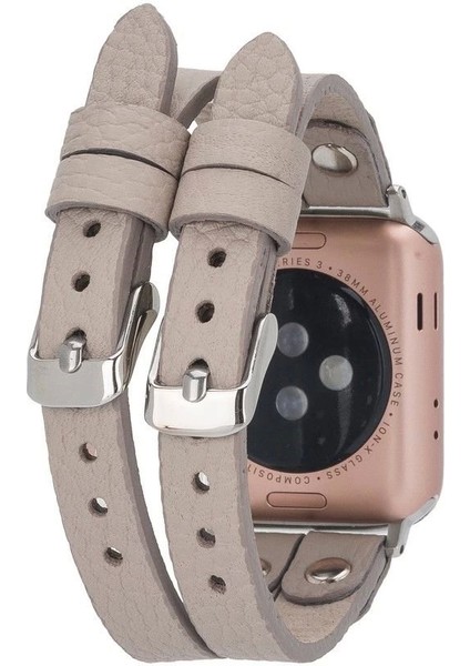 Apple Watch Uyumlu Deri Kordon Ely Double Tour St Erc3