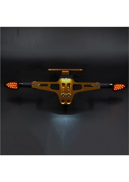 LED Dönüş Sinyalli Ayarlanabilir Motosiklet Plaka Tutucu, Yön Sinyali Çoğu Spor Motosikleti Için Uygundur