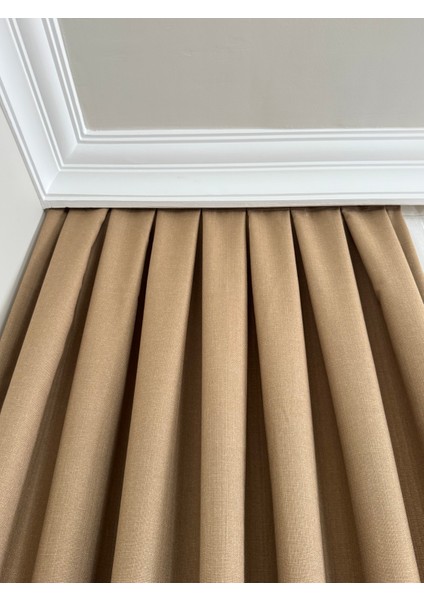 Camel Keten Fon Perde Sık Pile fiyatları