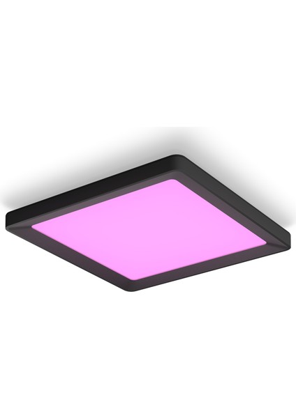 Hue Tento Siyah Sıva Üstü Rgb Akıllı LED Panel Tavan Armatürü 30X30CM 1340 Lumen