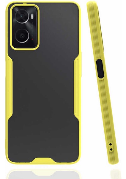 Oppo A96 4g Kılıf Zore Parfe Kapak-Sarı