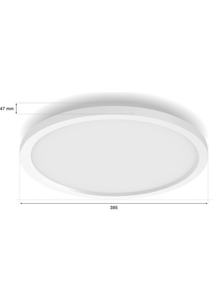 Hue Surimu Beyaz Sıva Üstü Rgb Akıllı LED Yuvarlak Panel Tavan Armatürü 40 cm Çapında 2850 Lumen modelleri