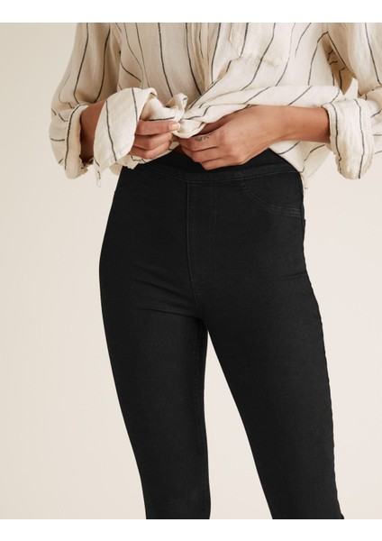 Yüksek Bel Jegging Jean Pantolon fırsatları