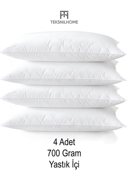 | 4 Adet 700 Gram Boncuk Silikon Yastık Içi , 50X70 Cm,tela Kumaş
