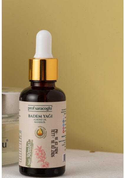 Soğuk Sıkım Badem Yağı 30 ml