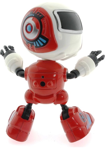 Dekoratif Sesli Işıklı Mini Sevimli Kırmızı Robot