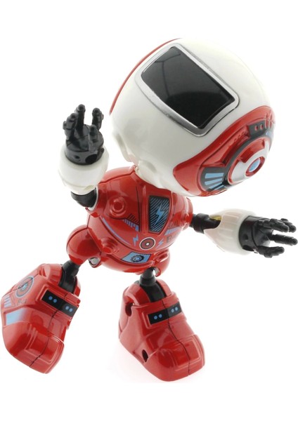 Dekoratif Sesli Işıklı Mini Sevimli Kırmızı Robot