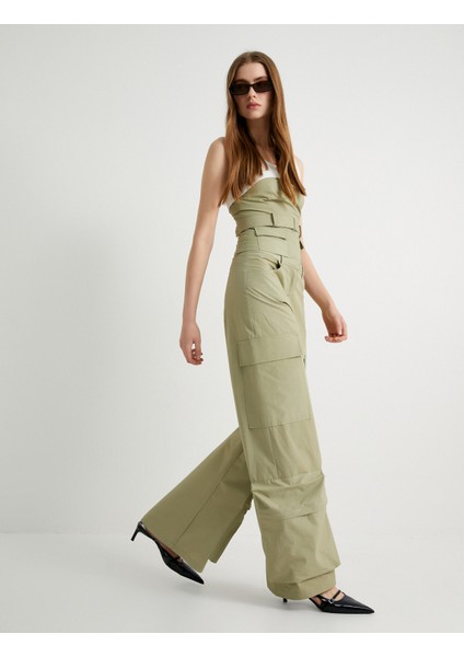 Yeni Sezon Oversize Kargo Pantolon Geniş Paça Ekstra Cep Detaylı