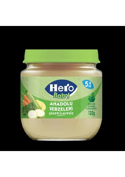 Nessiworld Hero Baby Anadolu Sebzeleri Kavanoz Mama 120 gr