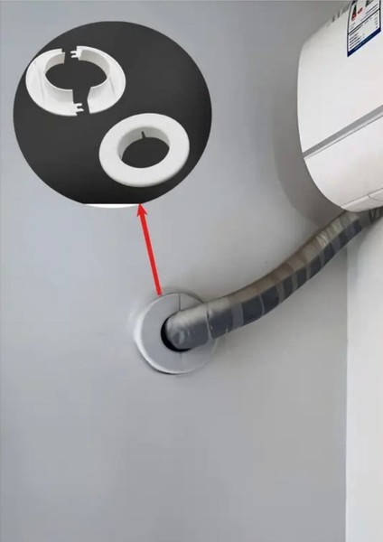 Elite Klima Borusu Delik Kapatma Dekoratif Boru Kapağı Plastik Çap 11 cm 1 Adet modelleri