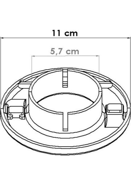Elite Klima Borusu Delik Kapatma Dekoratif Boru Kapağı Plastik Çap 11 cm 1 Adet indirimleri
