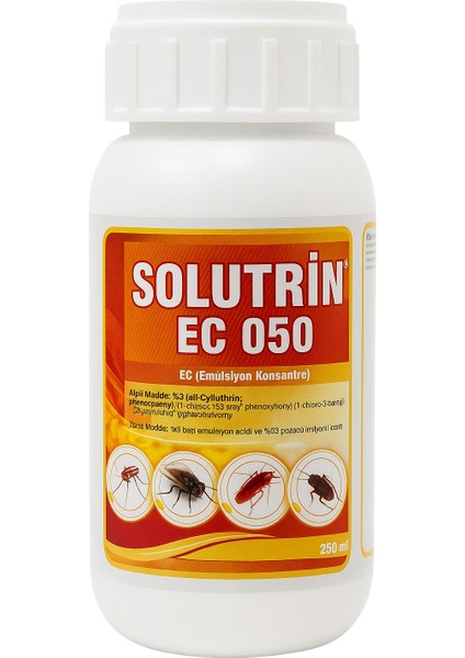 Solutrin Ec 050 250 ml Emülsiyon Konsantre - Karasinek, Sivrisinek, Hamamböceği Için Etkili Böcek Ilacı