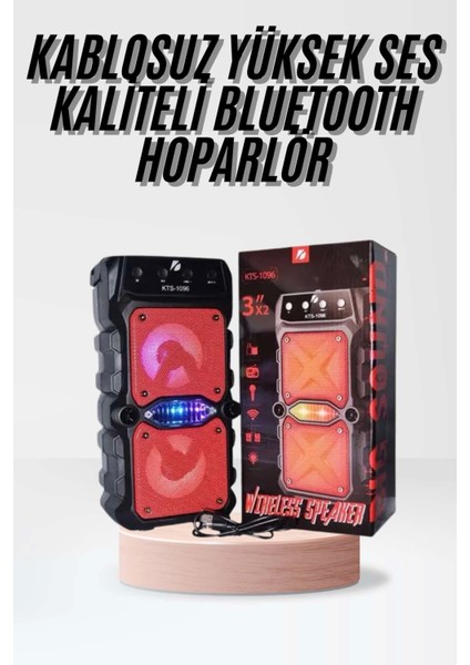 Taşınabilir Kablosuz Bluetooth Hoparlör Uzun Pil Ömrü LED Işıklı