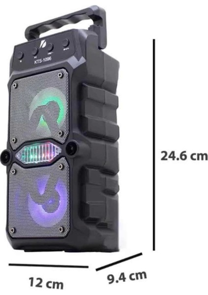 Taşınabilir Kablosuz Bluetooth Hoparlör Uzun Pil Ömrü LED Işıklı