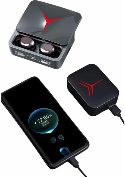 Kablosuz Bluetooth Kulaklık Powerbank Özellikli Göstergeli Hd Mikrofon