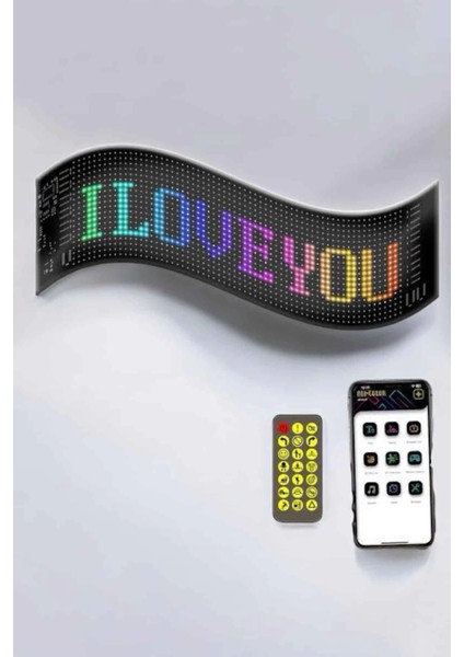 Otomobil Uyumlu LED Matrix Dijital Ekran Bluetooth Bağlantılı 16X24