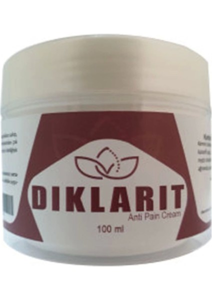 Diklarit Anti Pain Cream Vücut Sızılarını Giderici Bakım Kremi 100 ml x 1 Adet