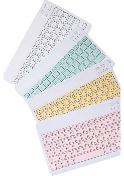 Bluetooh Wıreless Keyboard Siyah Q Klavye Ios Ipad Android Windows Uyumlu