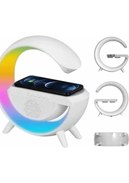 Yeni Nesil Bluetooth Hoparlör Speaker 5.0 Taşınabilir G Şeklinde Powerbankli