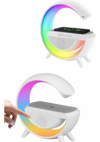 Yeni Nesil Bluetooth Hoparlör Speaker 5.0 Taşınabilir G Şeklinde Powerbankli