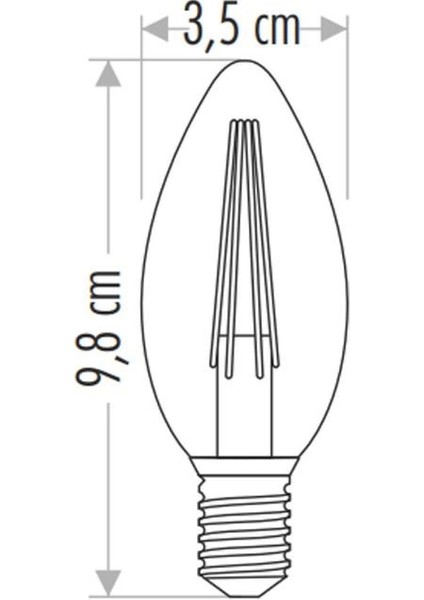 Cata Ct 4280 4W Rustik LED Ampul 2700K Amber E14 Duy