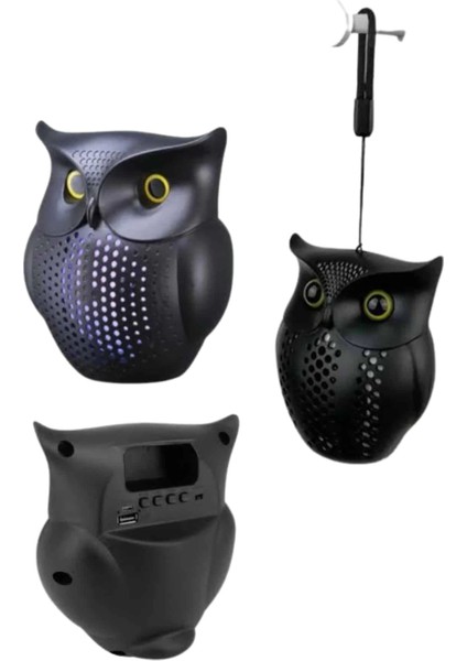 Bluetooth Hoparlör Tws Kablosuz Rgb Işıklı Dekoratif Taşınabilir Baykuş