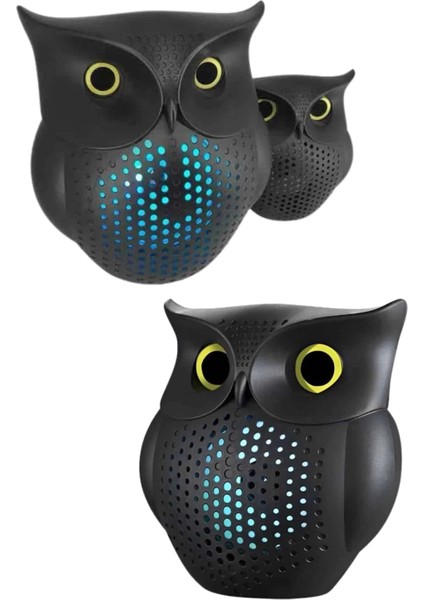 Bluetooth Hoparlör Tws Kablosuz Rgb Işıklı Dekoratif Taşınabilir Baykuş